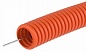 Труба ПНД гибкая гофрированная d25мм тяжелая без протяжки (50 м) оранжевая